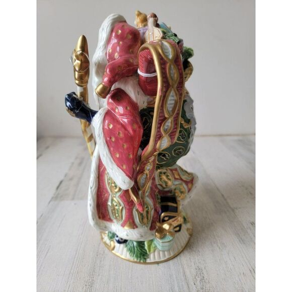 Fitz Floyd classics Florentine AS IS Santa Claus teapot collectible Xmas - Picture 6 of 15